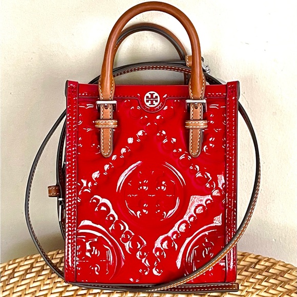 Tory Burch Two-Way π ππππππππ Patent/Vachetta Leather Tote - Picture 12 of 15